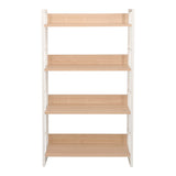 Biblioteca Dorfie, metal si PAL, 70x30x124 cm - Natur-Alb