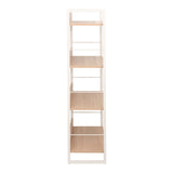 Biblioteca Dorfie, metal si PAL, 70x30x124 cm - Natur-Alb