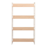 Biblioteca Dorfie, metal si PAL, 70x30x124 cm - Natur-Alb