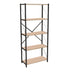 Biblioteca Draizy stejar-metal negru 60x30x150 cm
