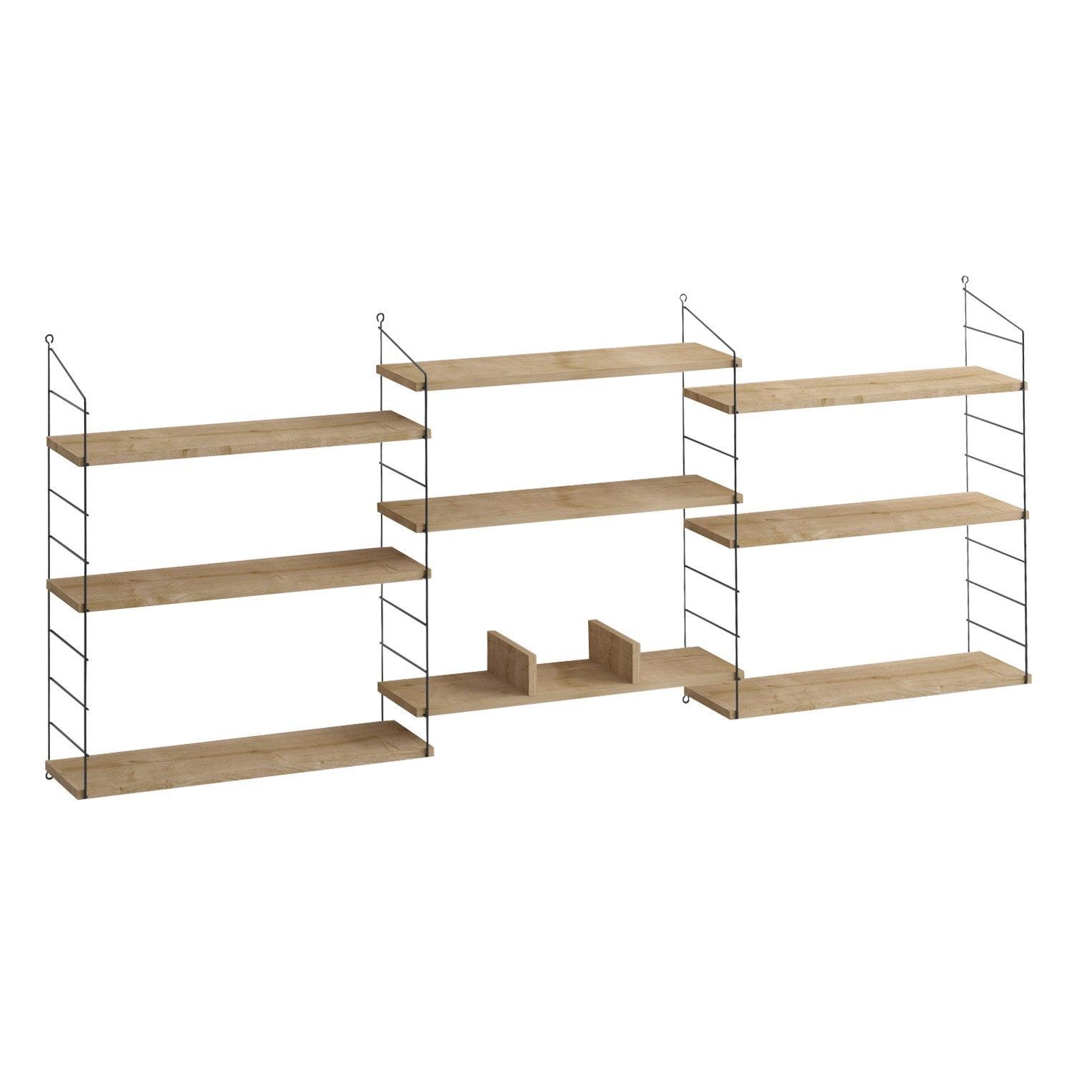 洋楽 BOOKIE Bibliotecă de perete XL Iacopo (321,6 x 236,4 cm), Stejar Rustic