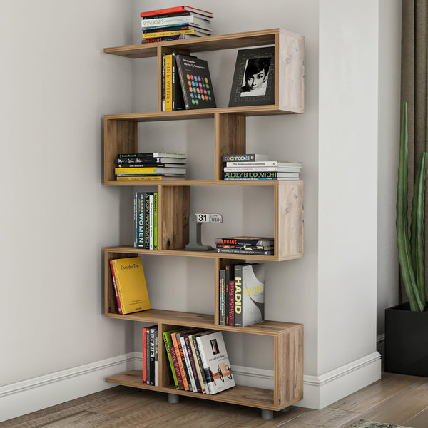 Biblioteca Elif - Pine, Stejar, 90x156x20 cm