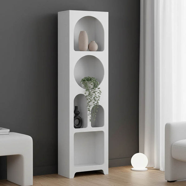 Bibliotecă Emersi, Alb, 48x35x180 cm