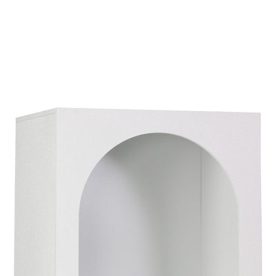 Bibliotecă Emersi, Alb, 48x35x180 cm, perspectiva suplimentara