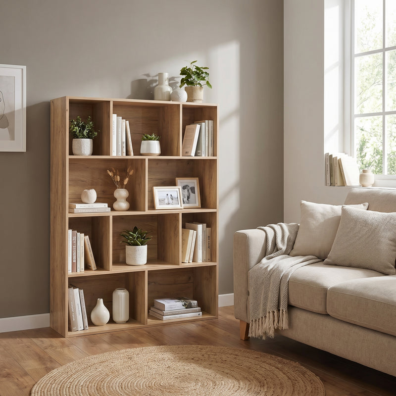 Biblioteca Evergin, Stejar, 100x30x135 cm, imagine suplimentara