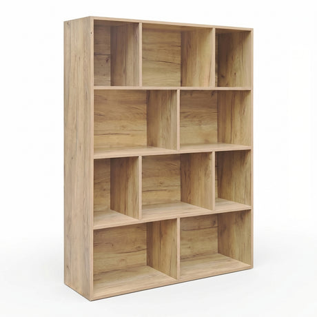 Biblioteca  Evergin , Stil Modern, MDF, Culoare Stejar, 100x30x135 cm.
