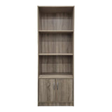Biblioteca moderna Tekaro, Lemn, Alb, 60x29x166 cm - Stejar
