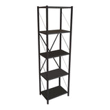 Biblioteca Glase, Antracit - Stejar, 40x30x150 cm - Antracit
