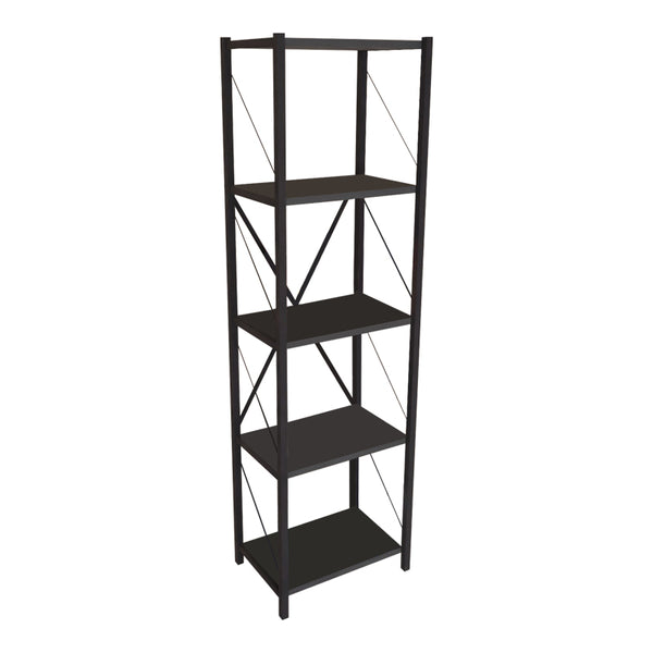 Biblioteca Glase, Antracit - Stejar, 40x30x150 cm