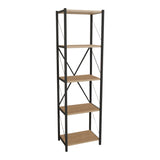 Biblioteca Glase, Antracit - Stejar, 40x30x150 cm - Stejar