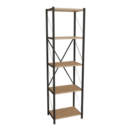 Biblioteca Glase, Antracit - Stejar, 40x30x150 cm