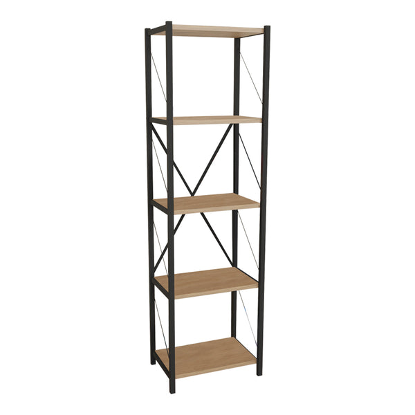 Biblioteca Glase, Antracit - Stejar, 40x30x150 cm