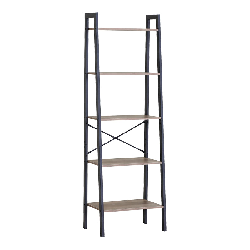 Biblioteca Jebia, Metal, Stejar, 56x37x173 cm