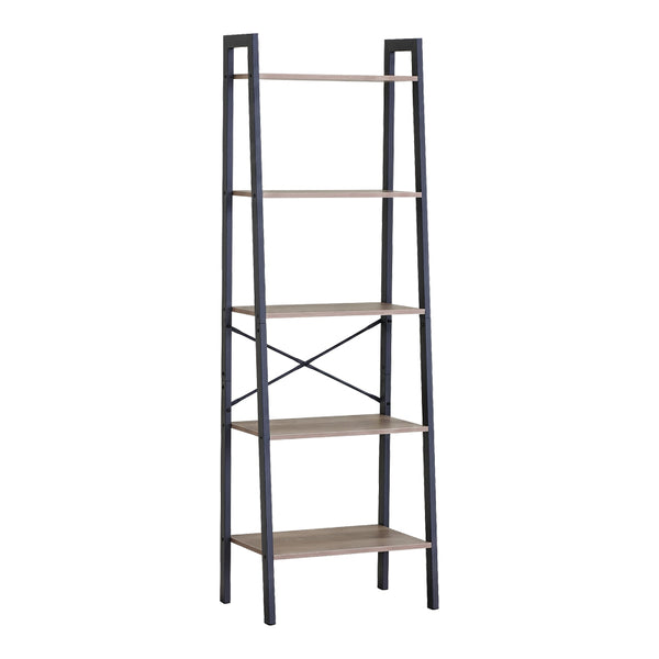 Biblioteca Jebia, Metal, Stejar, 56x37x173 cm