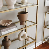 Biblioteca K101, Auriu, 30x165x80 cm