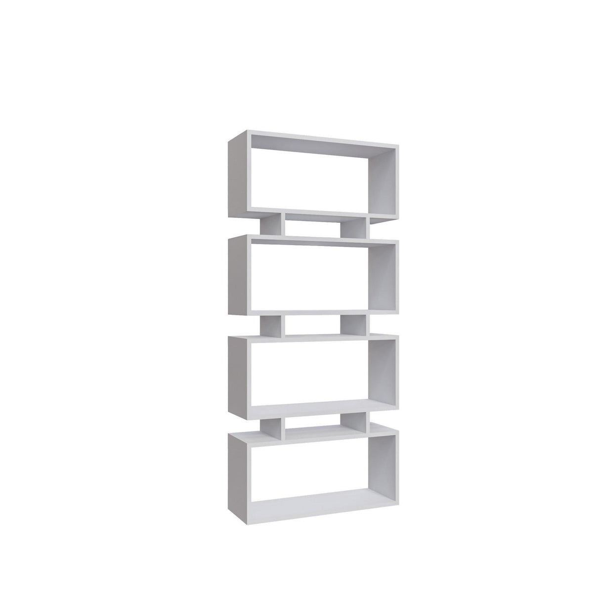 Biblioteca Kluivert cu 8 rafturi, Alb, 72 x 161 x 25 cm