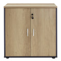 Biblioteca Lotus din stejar, Gri inchis, 80x40x80 cm, detaliu produs