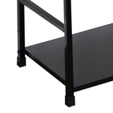 Biblioteca Manlo, Metal, 59x24x144 cm - Negru