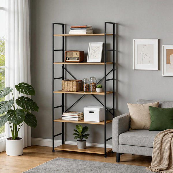 Biblioteca Manlo, Metal, 59x24x144 cm