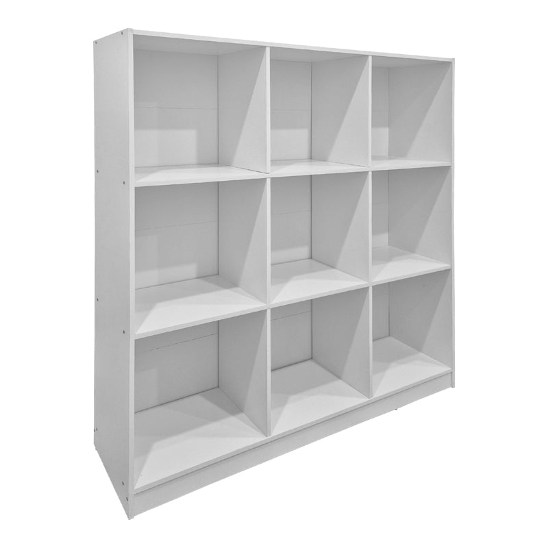Bibliotecă modernă Gridea , stil minimalist, alb, MDF, 120x30x121 cm - WHITE