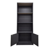Biblioteca moderna Tekaro, Lemn, Alb, 60x29x166 cm - Antracit
