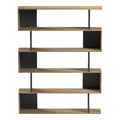 Bibliotecă modernă Tetri , stil Sonoma-Antracit, PAL, 122x26x159 cm., imagine suplimentara