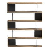 Bibliotecă modernă Tetri , stil Sonoma-Antracit, PAL, 122x26x159 cm.