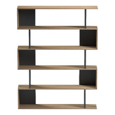 Bibliotecă modernă Tetri , stil Sonoma-Antracit, PAL, 122x26x159 cm., imagine suplimentara