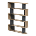 Bibliotecă modernă Tetri , stil Sonoma-Antracit, PAL, 122x26x159 cm., detaliu produs