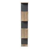 Bibliotecă modernă Tetri , stil Sonoma-Antracit, PAL, 122x26x159 cm.