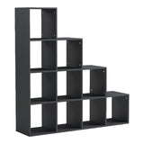 Bibliotecă albă Funcțională  Scala, Modernă, Material Lemn, 130x29x130 cm - ANTHRACITE