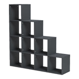 Bibliotecă albă Funcțională  Scala, Modernă, Material Lemn, 130x29x130 cm - ANTHRACITE