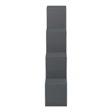 Bibliotecă albă Funcțională  Scala, Modernă, Material Lemn, 130x29x130 cm - ANTHRACITE