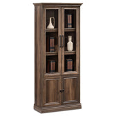 Biblioteca Mozart cu sticla, nuc, 79 x 38 x 188cm