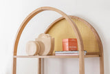 Biblioteca Nala 75 Howard, natural - negru, 75x40x182 cm - Natural