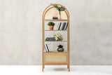 Biblioteca Nala 75 Howard, natural - negru, 75x40x182 cm - Natural