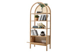 Biblioteca Nala 75 Howard, natural - negru, 75x40x182 cm - Natural