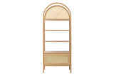 Biblioteca Nala 75 Howard, natural - negru, 75x40x182 cm - Natural