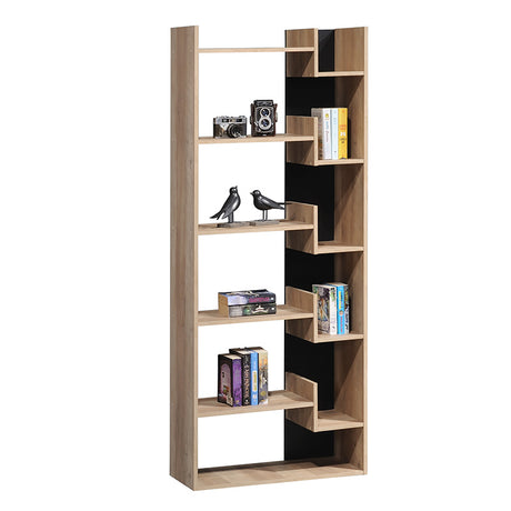 Biblioteca Naya, Natural-antracit, 72x30x182 cm