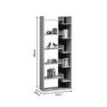 Biblioteca Naya, Natural-antracit, 72x30x182 cm, detaliu produs
