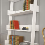 Bibliotecă Only Comforty, stejar - nuc - alb, 80x32x195 cm - Alb