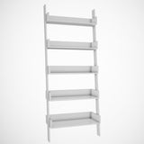 Bibliotecă Only Comforty, stejar - nuc - alb, 80x32x195 cm - Alb