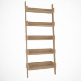 Bibliotecă Only Comforty, stejar - nuc - alb, 80x32x195 cm - Stejar