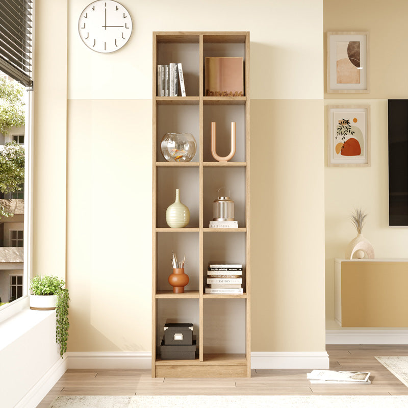 Biblioteca Oteca, 10 compartimente, 51x25x180 cm - Natur