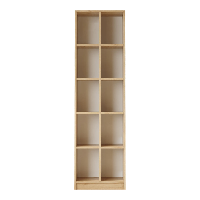 Biblioteca Oteca, 10 compartimente, 51x25x180 cm - Natur