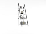 Bibliotecă Passi Puqa Design, nuc - alb, 50x44x150 cm - Alb
