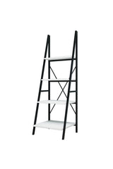Bibliotecă Passi Puqa Design, nuc - alb, 50x44x150 cm - Alb