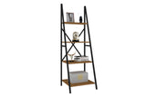 Bibliotecă Passi Puqa Design, nuc - alb, 50x44x150 cm - Nuc