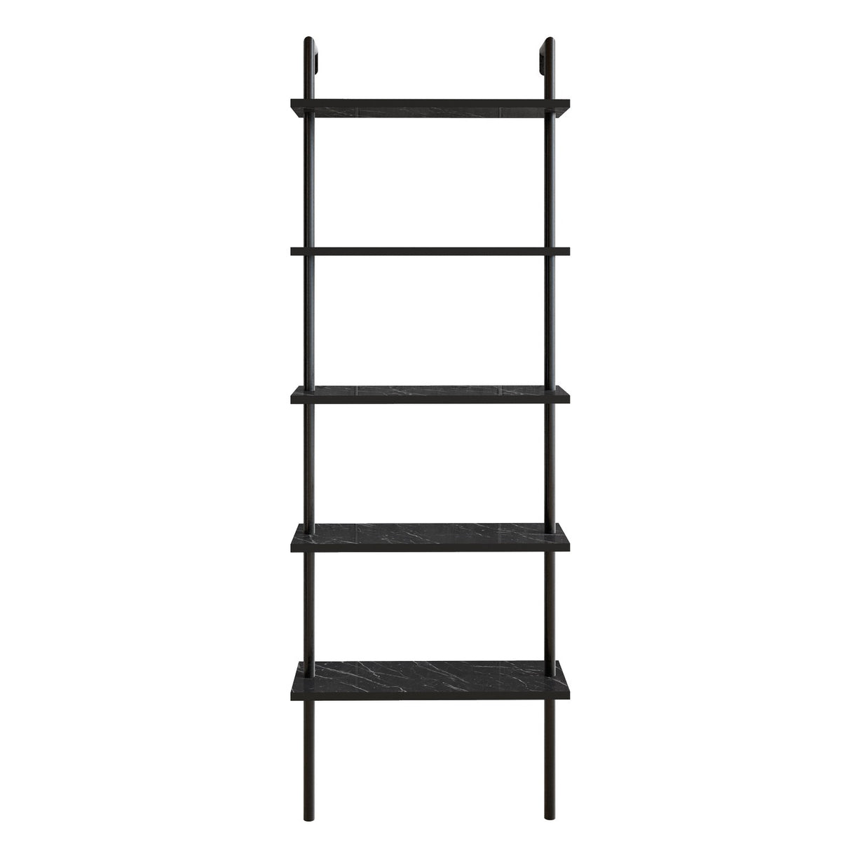 Bibliotecă Paula Hadley, negru - alb, 60x22x30 cm - Negru