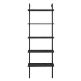 Bibliotecă Paula Hadley, negru - alb, 60x22x30 cm - Negru